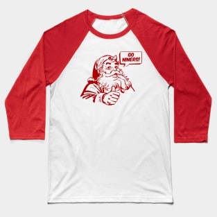 Retro Santa Claus Go Niners Baseball T-Shirt